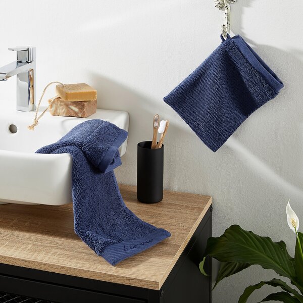 UTERÁK PRE HOSTÍ, 30/50 cm, tmavomodrá Bio:Vio - Kúpeľňový textil