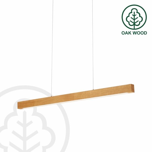 Závesný LED luster na lanku VERDE LED/18W/230V 3000K 76 cm dub