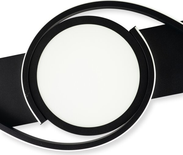 Brilagi - LED stmievateľné stropné svietidlo TWIRL LED/38W/230V čierna + diaľkový ovládač