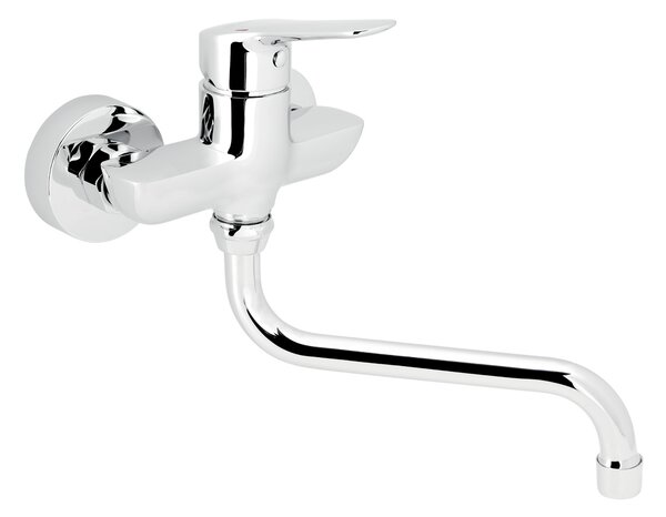 Novaservis Metalia 54, nástenná drezová umývadlová batéria, 100 mm, chrómová, 54074/T-0