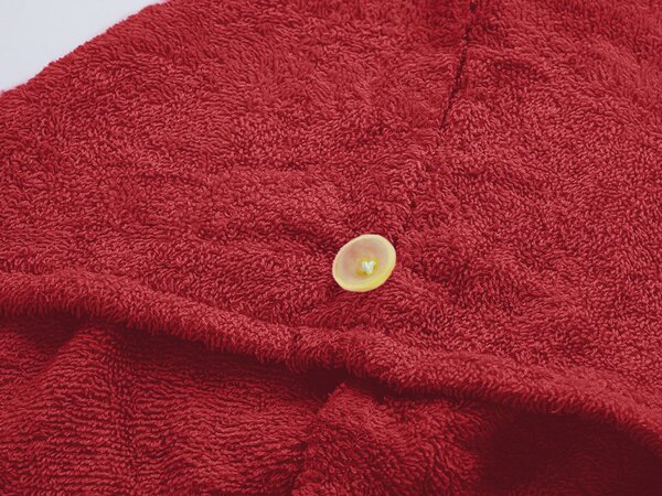 Rýchloschnúci froté turban na vlasy červený, 100% bavlna