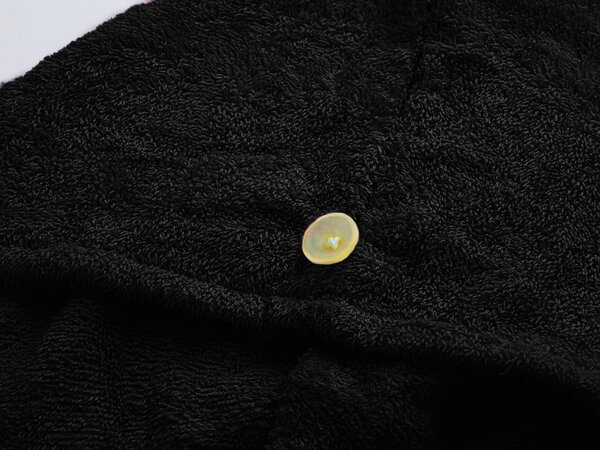Rýchloschnúci froté turban na vlasy čierny, 100% bavlna