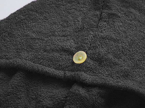 Rýchloschnúci froté turban na vlasy tmavosivý, 100% bavlna