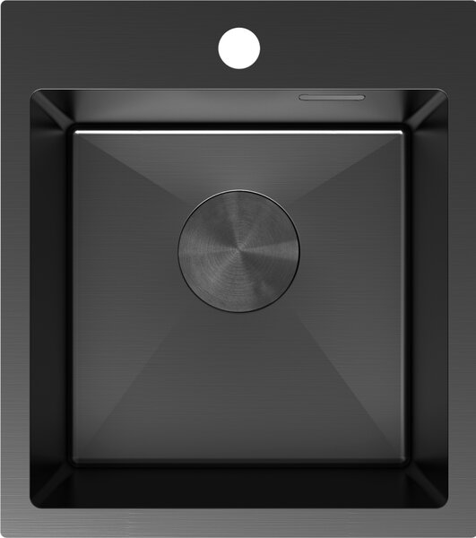 Mexen Solix, 1-komorový nerezový drez 400 x 450 mm, čierna, 6401401000-70