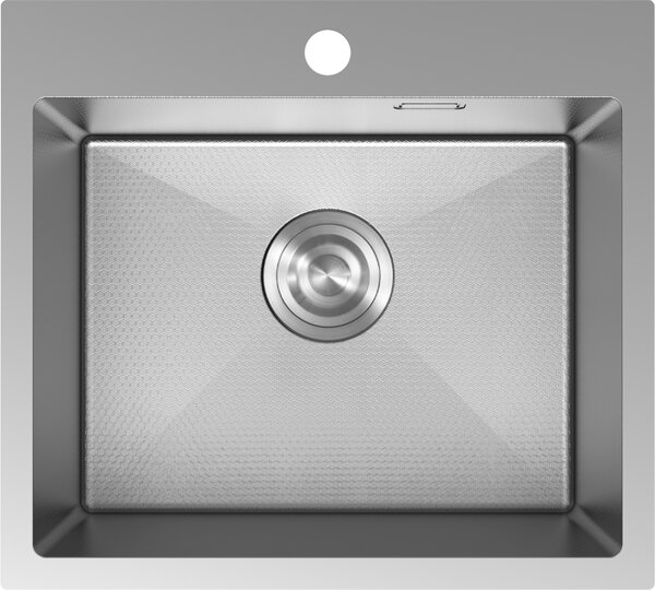 Mexen Solix, 1-komorový nerezový drez 500 x 450 mm, brúsena oceľ, vzor voština, 6402501000-01HC