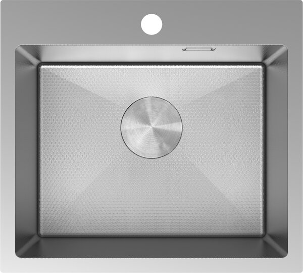 Mexen Solix, 1-komorový nerezový drez 500 x 450 mm, brúsena oceľ, vzor voština, 6402501000-01HC