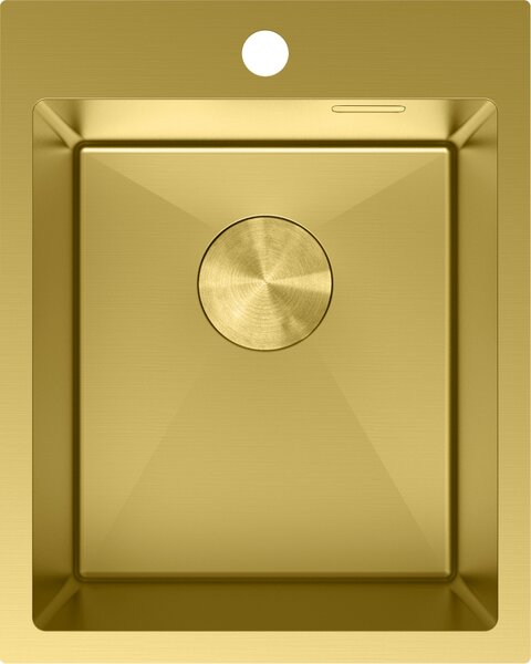 Mexen Solix, 1-komorový nerezový drez 400 x 500 mm, brúsená zlatá, 6406401000-55