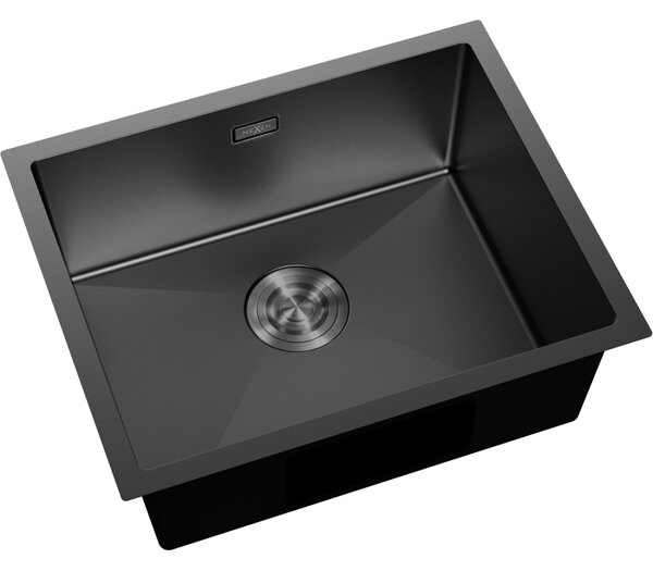 Mexen Trixo, 1-komorový nerezový drez 540 x 440 mm, čierna, 6414541000-70