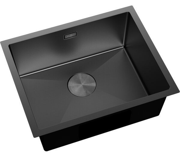 Mexen Trixo, 1-komorový nerezový drez 540 x 440 mm, čierna, 6414541000-70