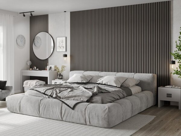 Mexen Lam-B, akustické stenové lamely 275 × 30 cm, HDF doska 4 mm, technická dyha, dub oceľový, S100-275307-3015-006