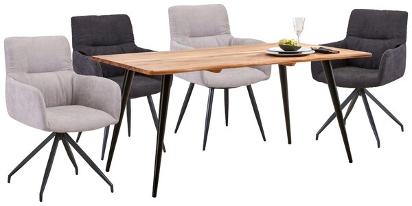 JEDÁLENSKÝ STÔL, akácia, čierna, farba akácie, 160/90/76 cm Carryhome - Stoly