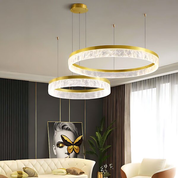 Toolight Toolight, LED závesné osvetlenie, 60W, 3000K, 3500lm, LHJ048-CP2, zlatá, OSW-50023