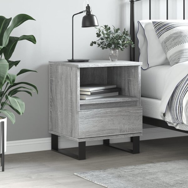 Nočný stolík sivý sonoma 40x35x50 cm kompozitné drevo