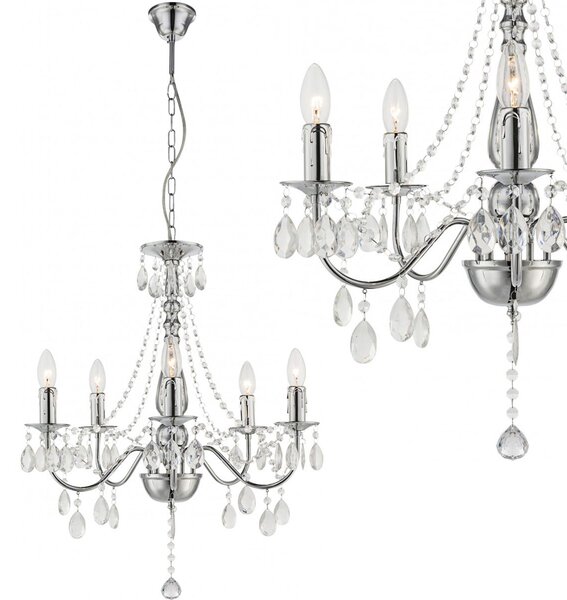 Toolight Toolight, stropné svietidlo 5xE14, EBT014-5CP, chróm, OSW-01249