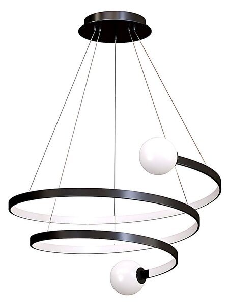 Toolight Toolight, LED závesné svietidlo, 60W, 3000K, LHJ029-CP, čierna, OSW-50047