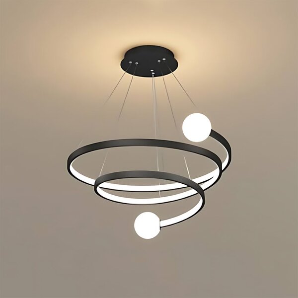 Toolight Toolight, LED závesné svietidlo, 60W, 3000K, LHJ029-CP, čierna, OSW-50047