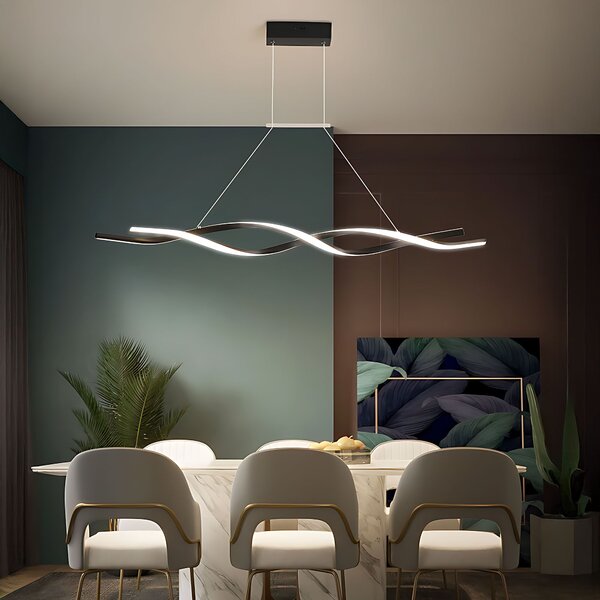Toolight Toolight, LED závesné osvetlenie 120cm, 46W, 3000K, 2000lm, LHJ020-CP, čierna, OSW-50046