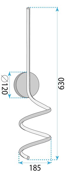 Toolight Toolight, LED nástenné svietidlo 26W, 3000K, LHJ061-W, čierna, OSW-50053
