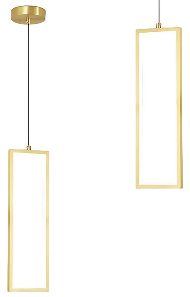 Toolight Toolight, LED závesné osvetlenie 6W, 3000K, 3500lm, LHJ084-1CP, zlatá lesklá, OSW-50058