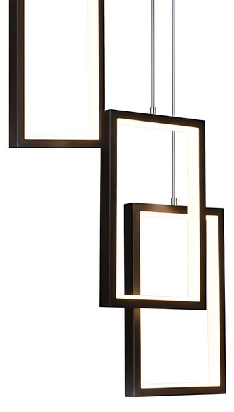 Toolight Toolight, LED závesné svietidlo 18W, 3000K, 1500lm, LHJ089-7CP, čierna, OSW-50064