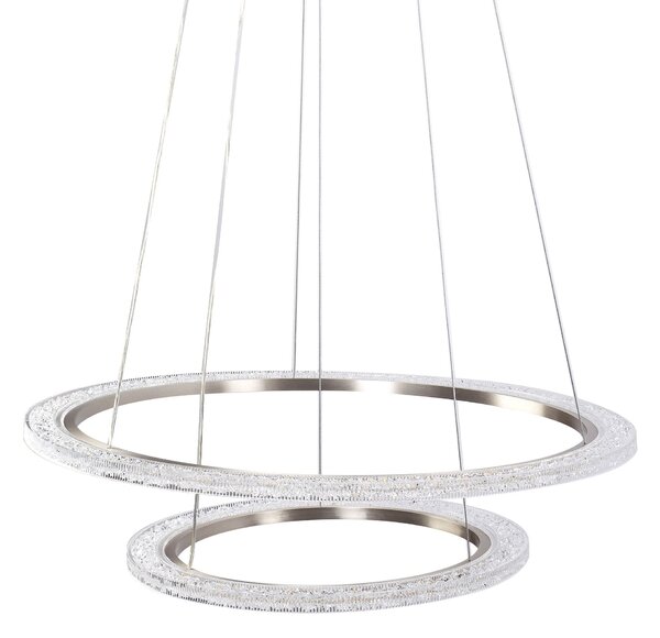 Toolight Toolight, LED závesné osvetlenie 60cm, 38W, 3500lm + diaľkové ovládanie, LHJ045-CP2, brúsená oceľ, OSW-50050