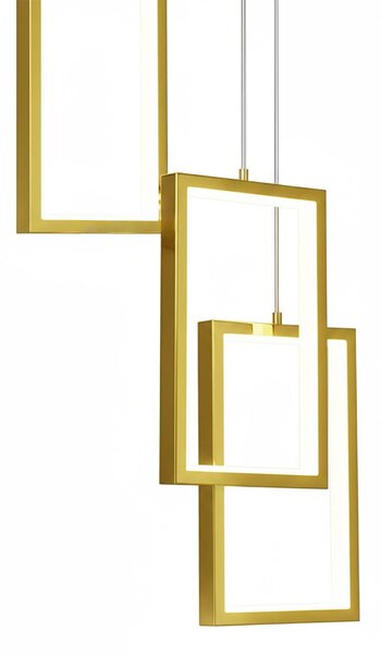 Toolight Toolight, LED závesné svietidlo 12W, 3000K, 3500lm, LHJ088-3CP, zlatá, OSW-50063