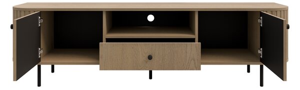 Široký TV stolík Ovalio - dub cremona