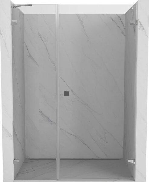 Mexen Lunar-B, pravé otočné sprchové dvere 110 cm, číre sklo, chrómový profil, 832S-110-050-01-00-P