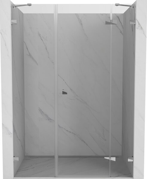 Mexen Lunar, pravé otočné sprchové dvere 125 cm, číre sklo, chrómový profil, 834S-125-050-01-00-P