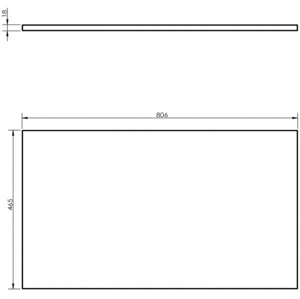 Mexen Uni, pracovná doska 80 cm, orech, 91AXX-0804-464-18-86