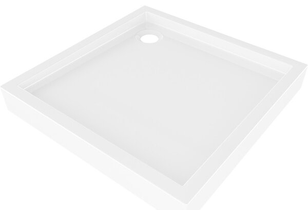 Mexen Flow+, štvorcová sprchová vanička 70 x 70 cm, biela lesklá, 46S107070H