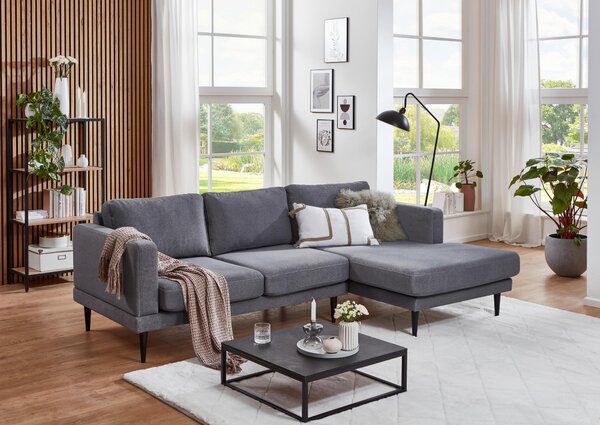 ROHOVÁ SEDAČKA, textil, sivá Carryhome - Sedačky, Online Only