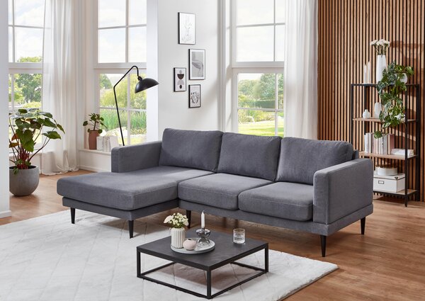 ROHOVÁ SEDAČKA, textil, sivá Carryhome - Sedačky, Online Only