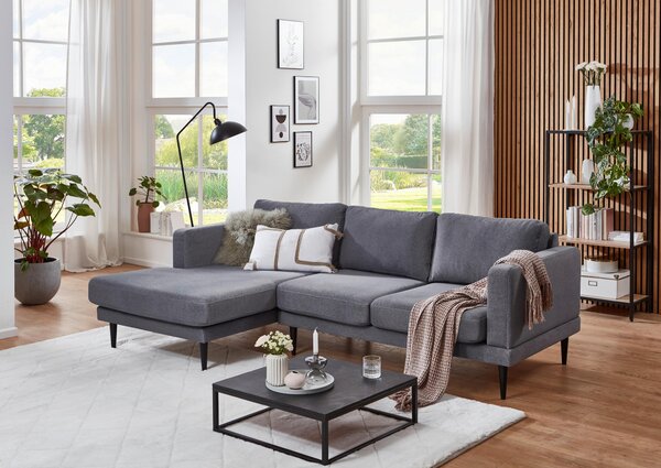 ROHOVÁ SEDAČKA, textil, sivá Carryhome - Sedačky, Online Only