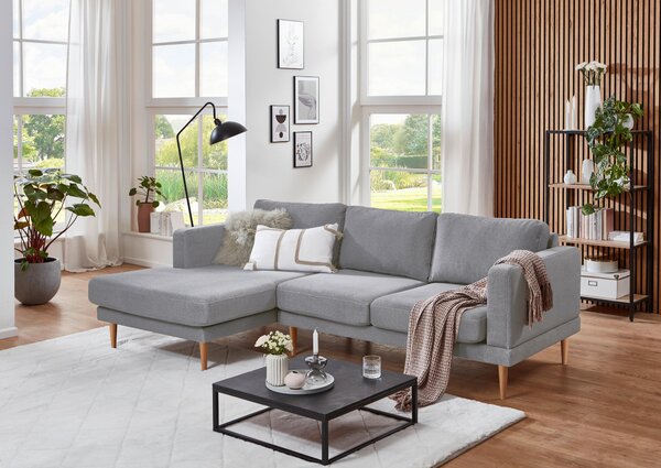 ROHOVÁ SEDAČKA, textil, svetlosivá Carryhome - Sedačky, Online Only