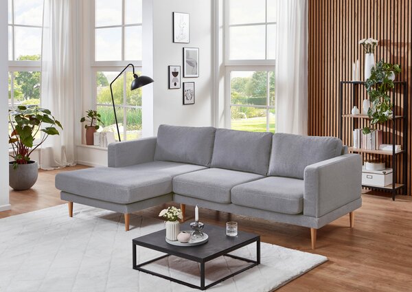 ROHOVÁ SEDAČKA, textil, svetlosivá Carryhome - Sedačky, Online Only