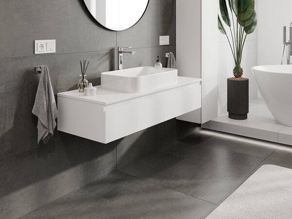 Mexen Orio, kúpeľňová skrinka 120 cm, 1 zásuvka, biela matná, 91A10-12023-1-BF01