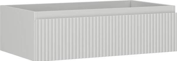 Mexen Rivel, kúpeľňová skrinka 80 cm, 1 zásuvka, drážkovaná, sivá matná, 91A20-08023-1-BF62