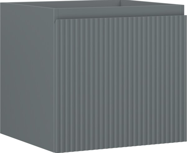 Mexen Rivel, kúpeľňová skrinka 50 cm, 1 zásuvka, drážkovaná, grafitová matná, 91A20-05047-1-BF66