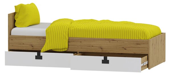 Mirjan24 Posteľ pre mládež Tikrote TE14, Farby: dub artisan / biely 5903211149207