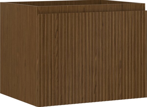 Mexen Rivel, kúpeľňová skrinka 60 cm, 1 zásuvka, drážkovaná, orech, 91A20-06047-1-BF86