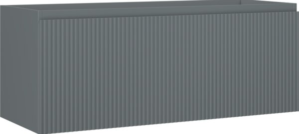 Mexen Rivel, kúpeľňová skrinka 120 cm, 1 zásuvka, drážkovaná, grafitová matná, 91A20-12047-1-BF66
