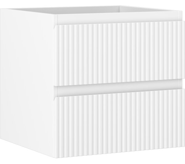 Mexen Rivel, kúpeľňová skrinka 50 cm, 2 zásuvky, drážkovaná, biela matná, 91A20-05047-2-BFF01