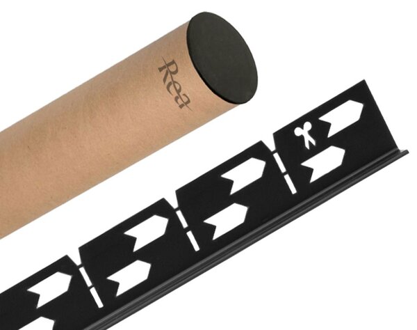 Rea Rea, nerezová spádová lišta, pravá, dĺžka 1200 mm, čierna matná, REA-K3201