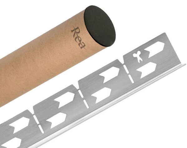 Rea Rea, nerezová spádová lišta, pravá, dĺžka 1000 mm, brúsená oceľ, REA-K3212