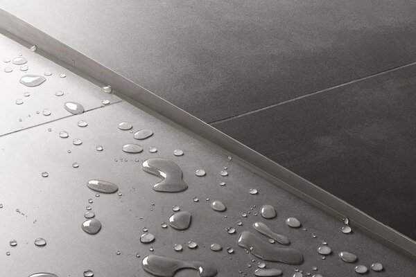 Rea Rea, nerezová spádová lišta, pravá, dĺžka 1000 mm, brúsená oceľ, REA-K3212