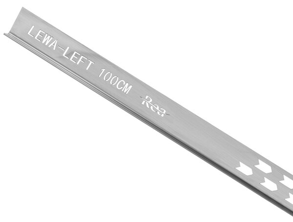 Rea Rea, nerezová spádová lišta, pravá, dĺžka 1000 mm, brúsená oceľ, REA-K3212
