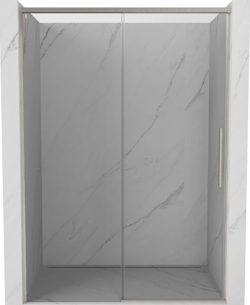 Mexen Rox, posuvné sprchové dvere 140 cm, 8mm číre sklo, oceľový profil, 8C2-140-000-97-00