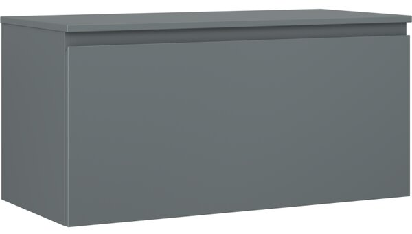Mexen Orio, kúpeľňová skrinka 100 cm s hornou časťou, 1 zásuvka, grafitová matná, 91A10-10047-1-BFC66