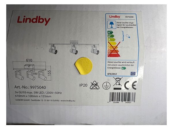 Lindby Lindby - Bodové svietidlo 3xGU10/5W/230V LW1142 + záruka 3 roky zadarmo